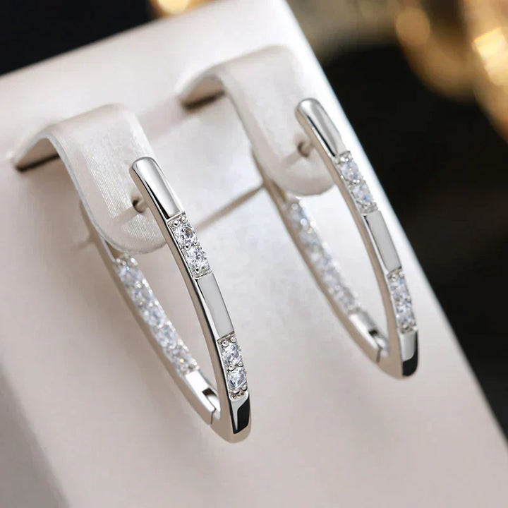 Gold Elegant Zirconia Earrings