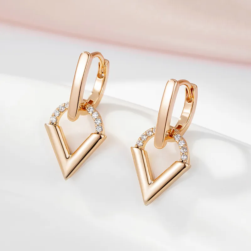 Chic Gold Triangle Earrings