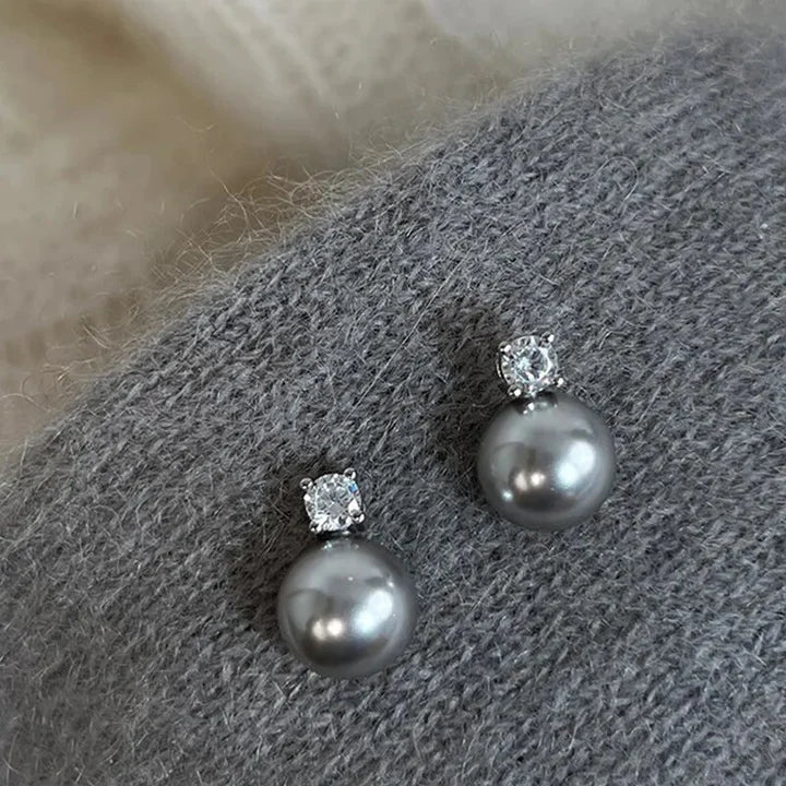 Chic Black Zirconia Earrings