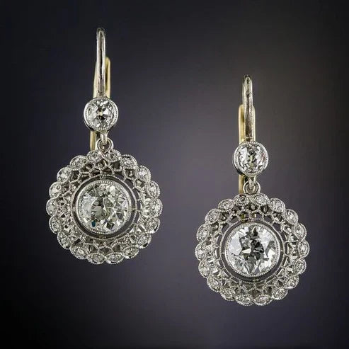 Vintage Zirconia Mandala Earrings