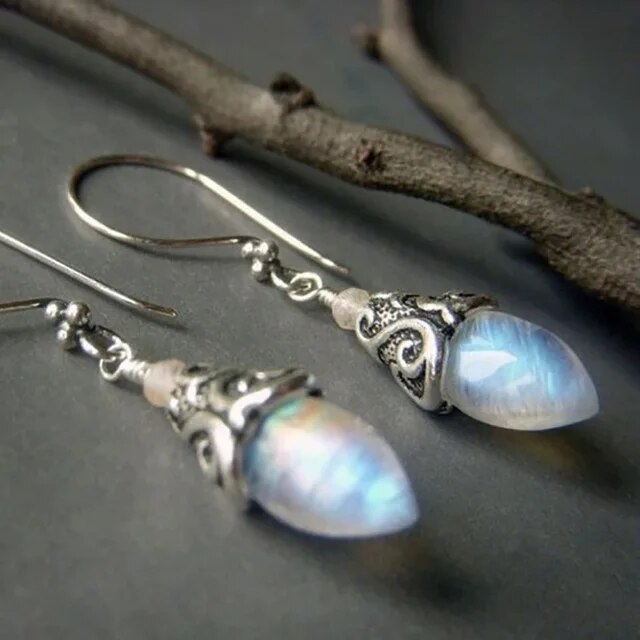 Eva Moonstone Drop Earrings