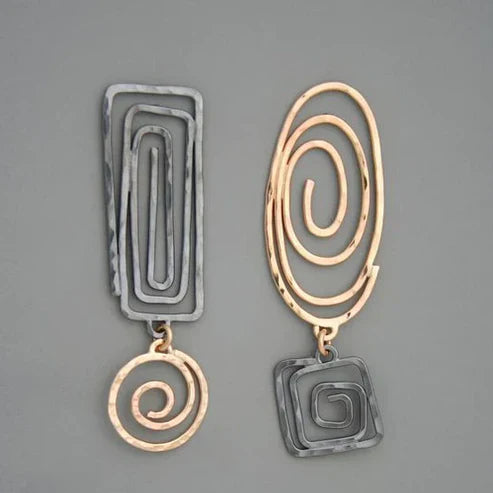 Chic Gold and Silver Earrings