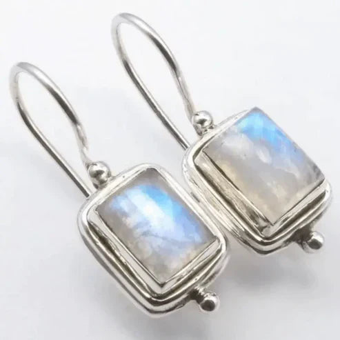 Beatriz Moonstone Square Earrings