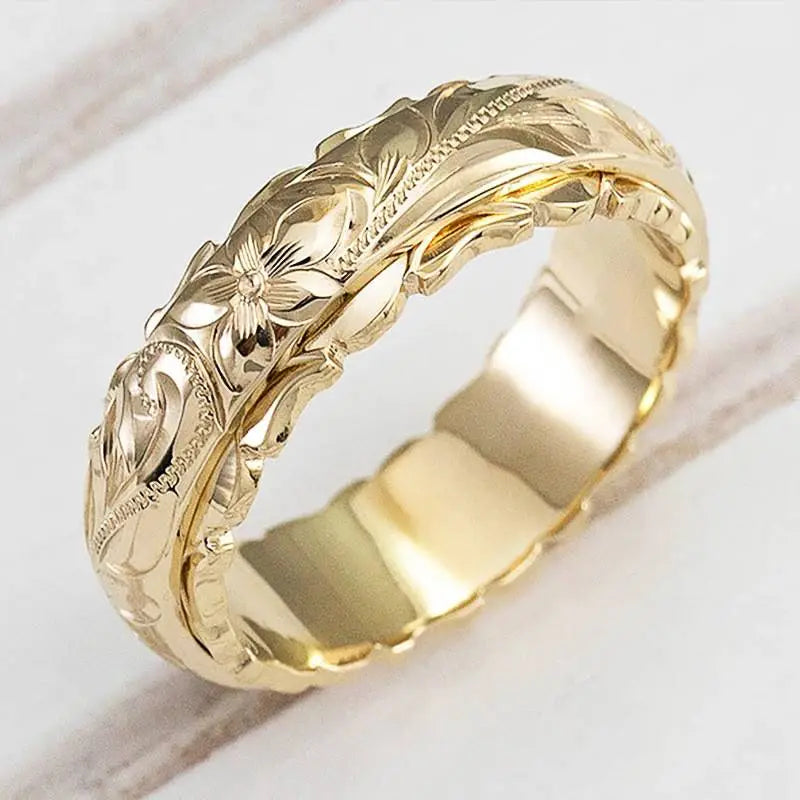 Vintage Floral Gold Ring