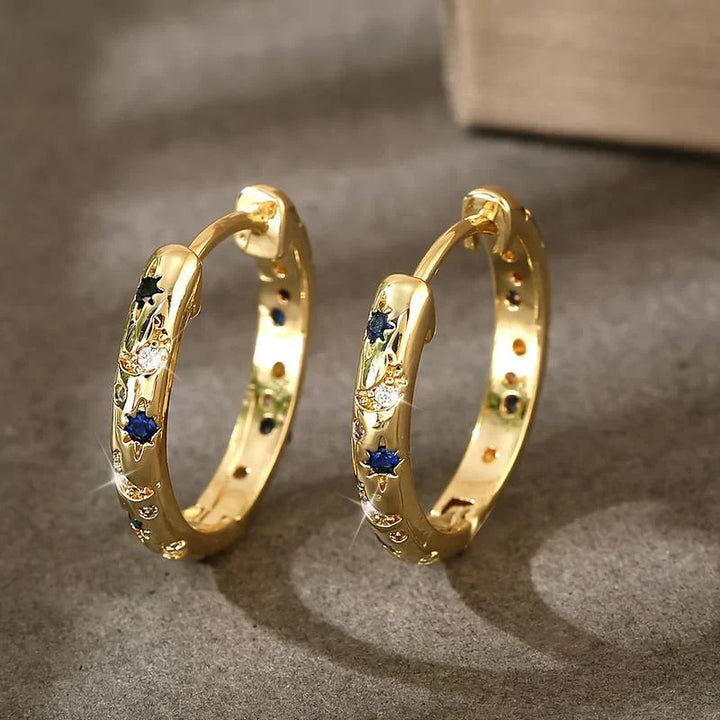 Vintage Gold Earrings with Brilliant Shine