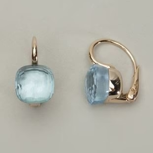 Vintage Blue Cubic Zirconia Earrings