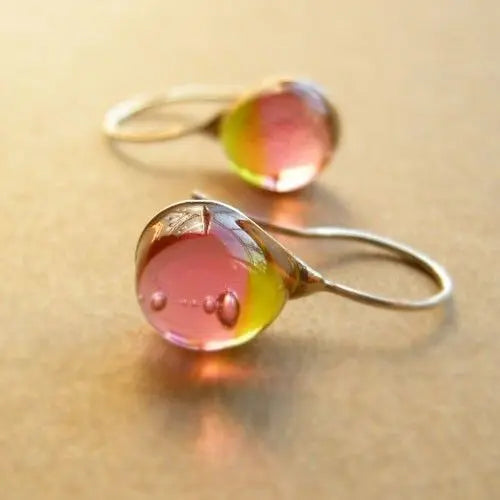 Retro Hot Glass Dangle Earrings