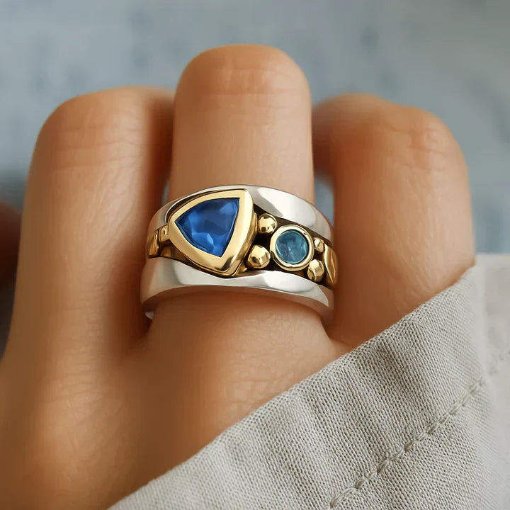 Classic Blue Crystal Ring