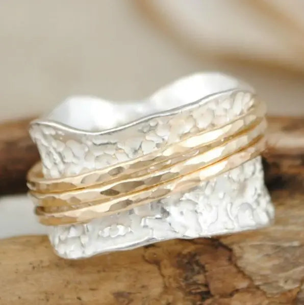 Vintage Gold and Silver Rotating Ring