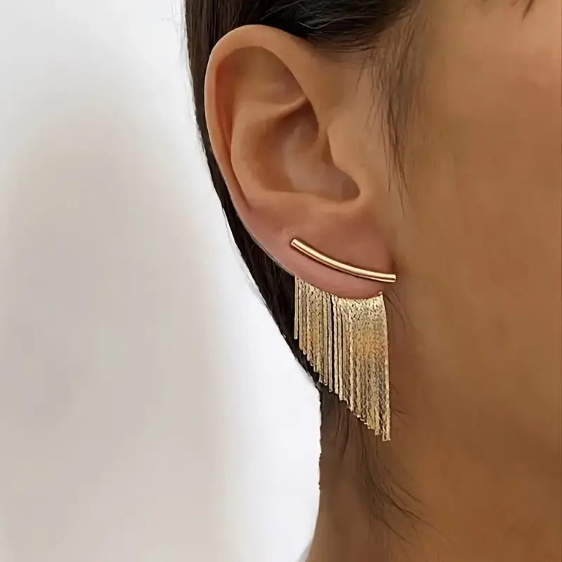 Vintage Gold Draped Earrings