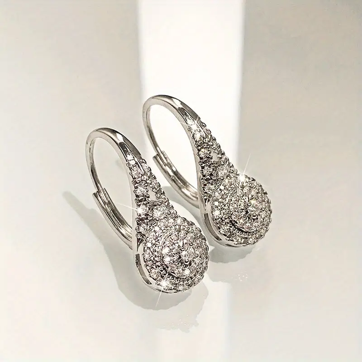 Shiny Drop Round Earrings
