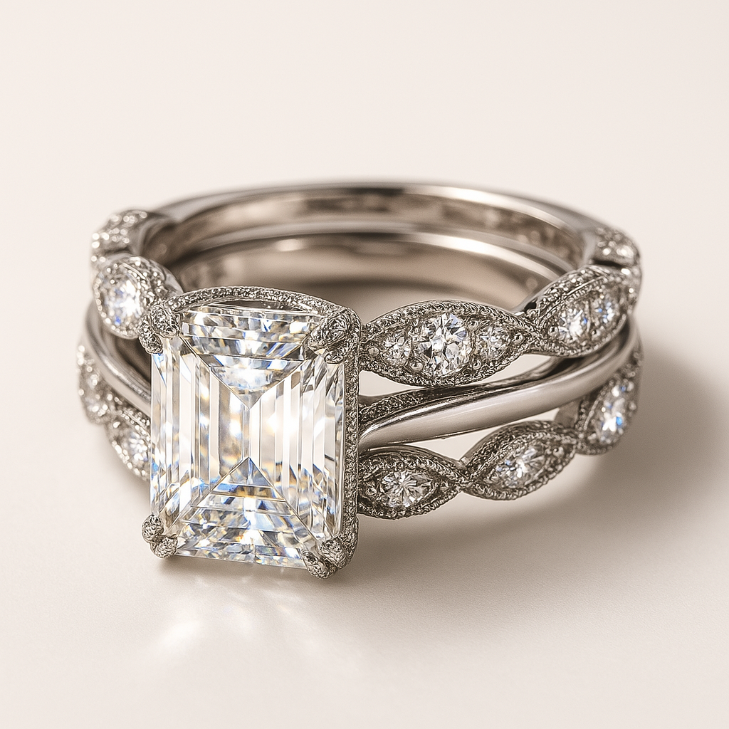 Vintage Diamond Silver Ring