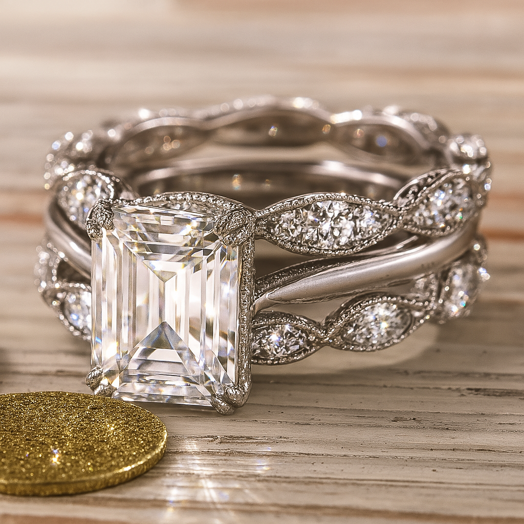 Vintage Diamond Silver Ring