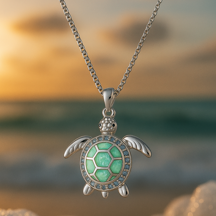 Turtle & Turquoise Opal Necklace