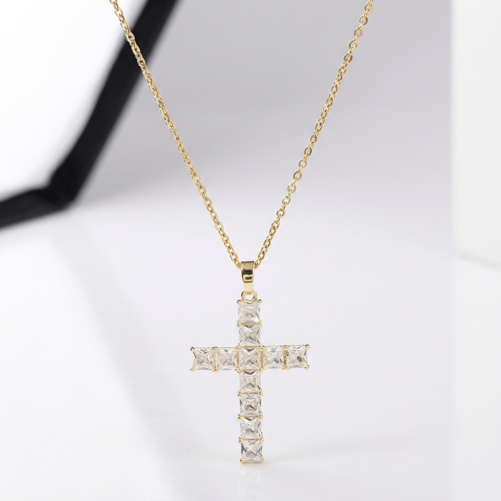 Radiant Cross Collar Necklace
