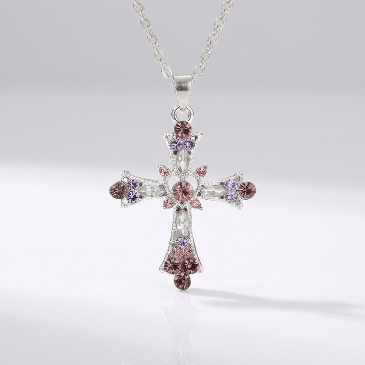 Blessed Gem Cross Necklace