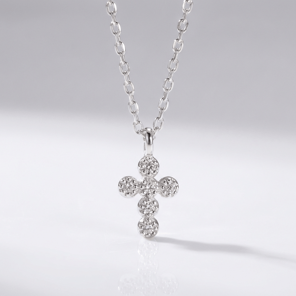 Petite Diamond Cross Necklace