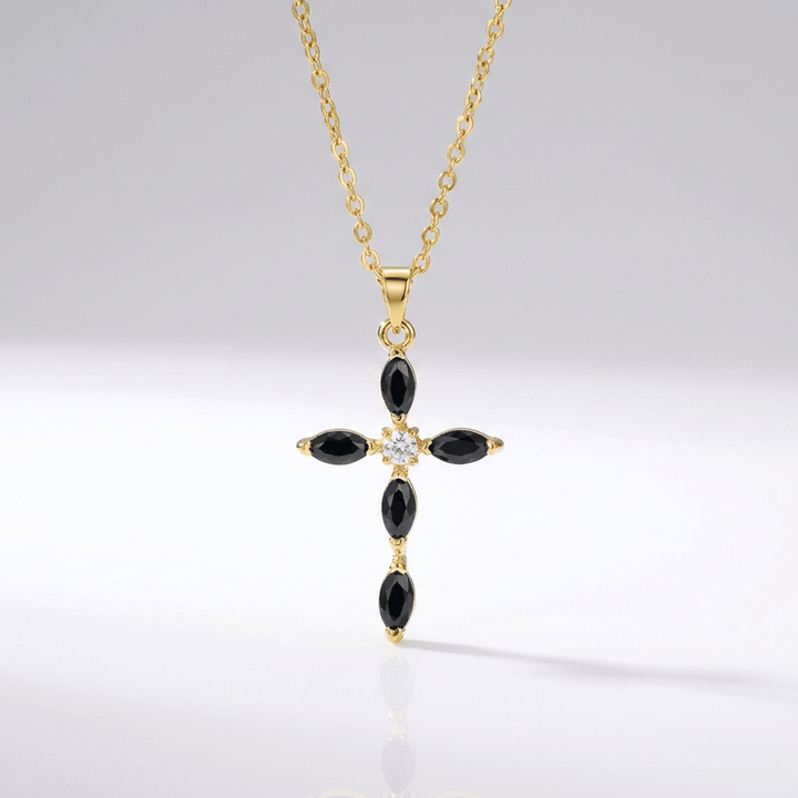 Vibrant Zirconia Cross Necklace