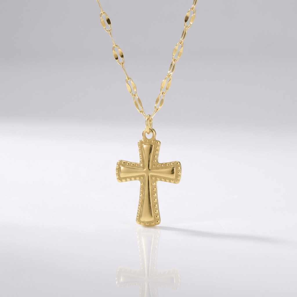 Elegant Gold-Plated Cross Necklace