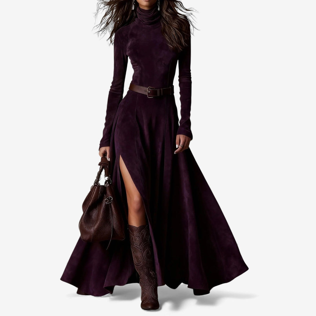 Élodie | Elegant Long Dress with Coordinating Belt