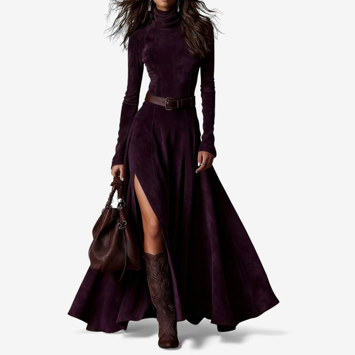 Élodie | Elegant Long Dress with Coordinating Belt
