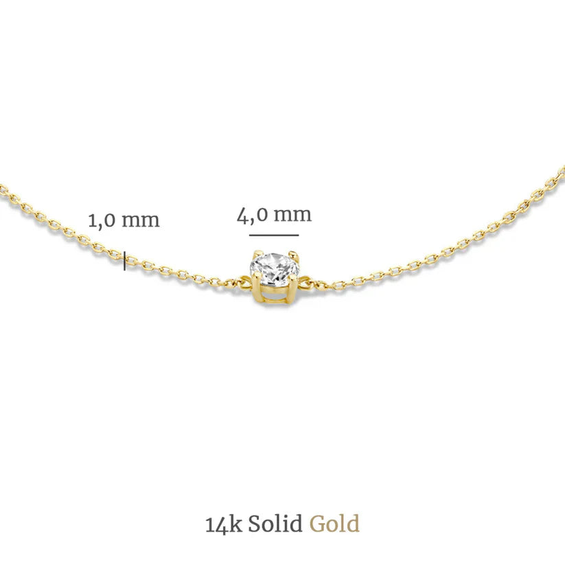 Gold Moissanite Necklace and Bracelet Set