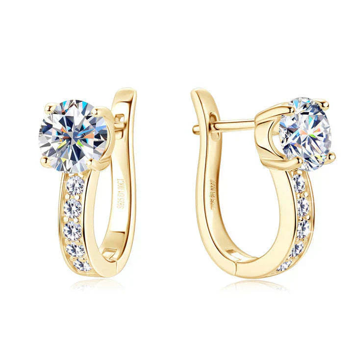 Moissanite Hoop Earrings