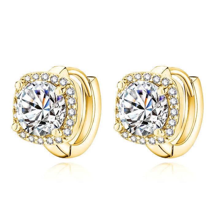 Martina Gold Square Earrings