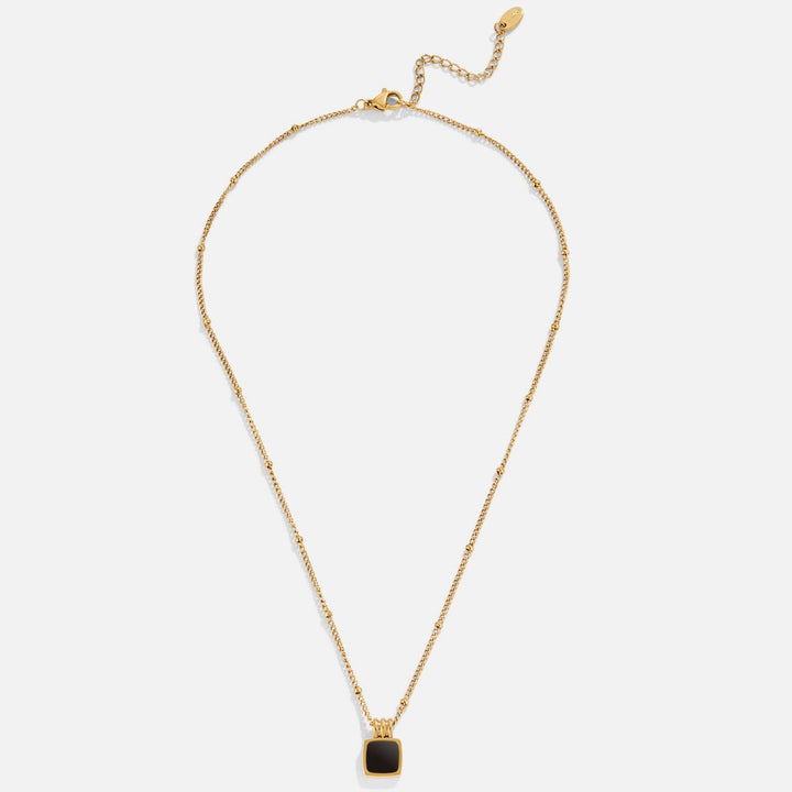 Black Lucia Pendant Necklace