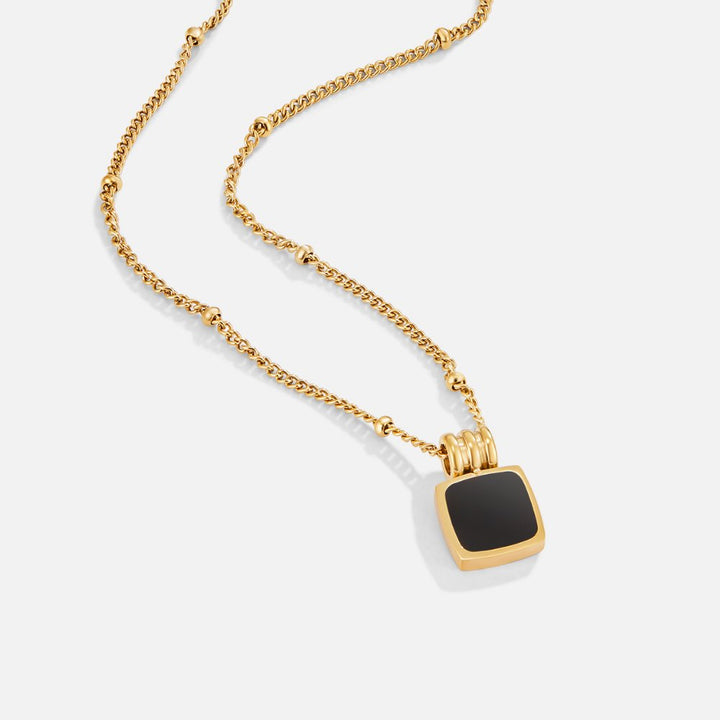 Black Lucia Pendant Necklace