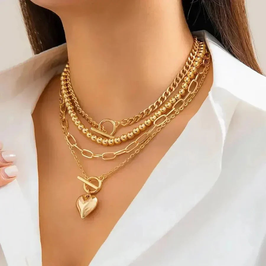 Layered Heart Necklace