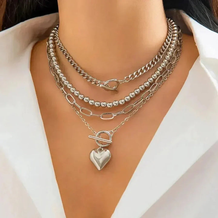Layered Heart Necklace