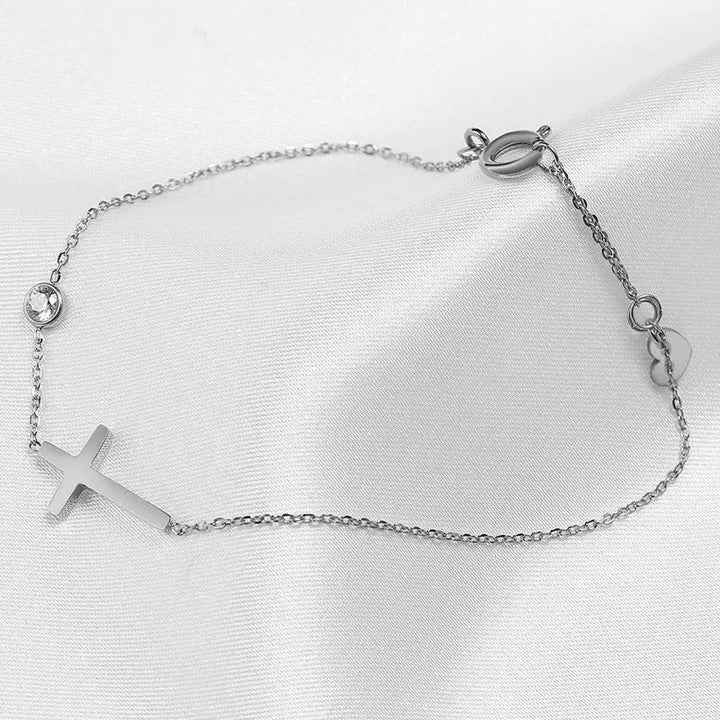 Faith Silver Heart Bracelet