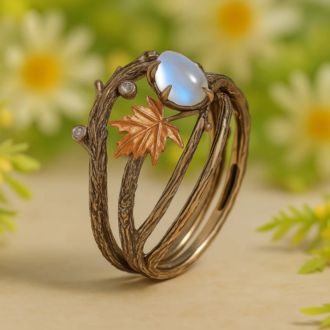 Natural Moonstone Ring" can be rewritten as "Genuine Moonstone Ring.