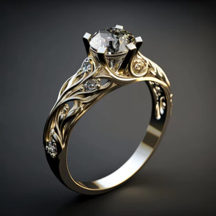 Exquisite Exotic Zirconia Ring