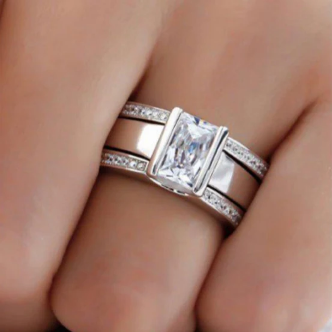Vintage Glass Inlay Ring