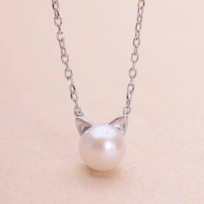 Cat Collar with Pearl, Earrings, and Bonus Gift Ring