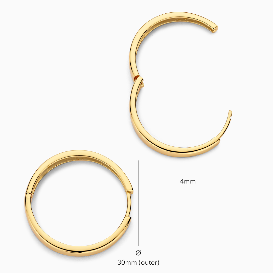 Gia Gold Imperial Hoop Earrings