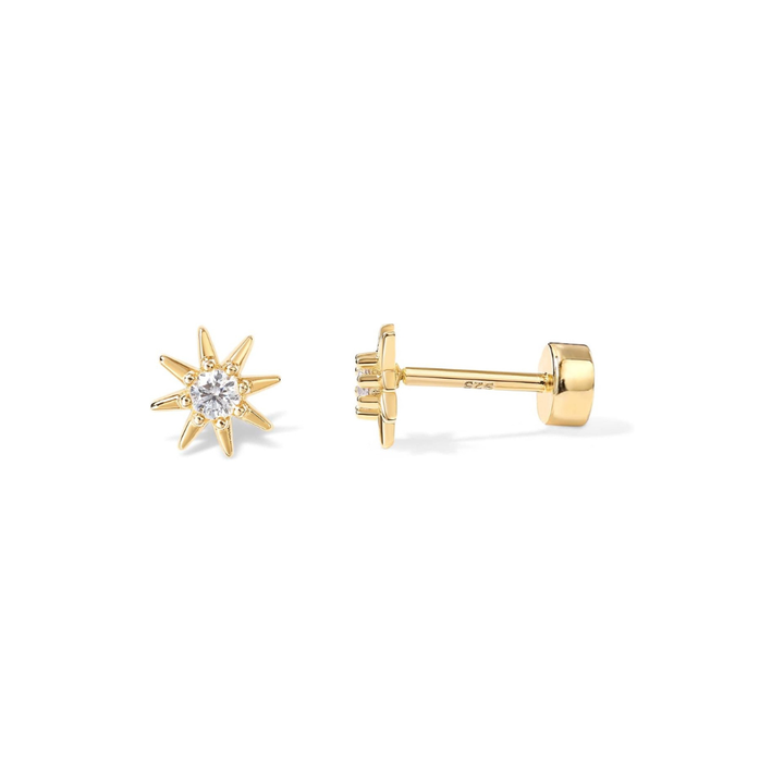 Gold Sunray Earrings