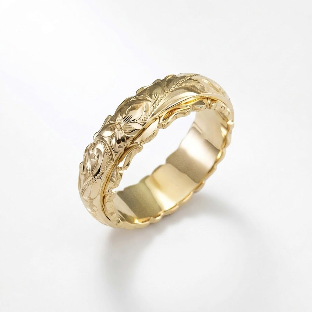 Vintage Floral Gold Ring