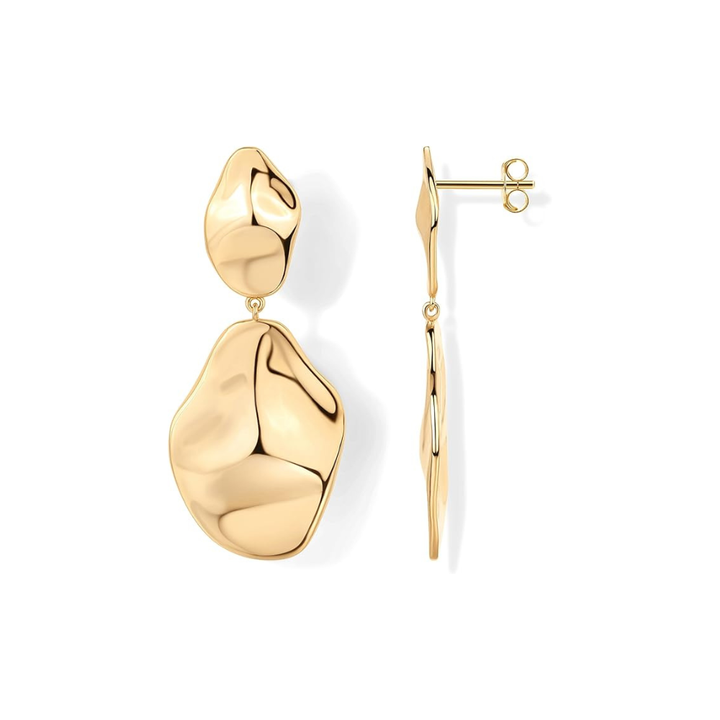 Gold Wave Earrings