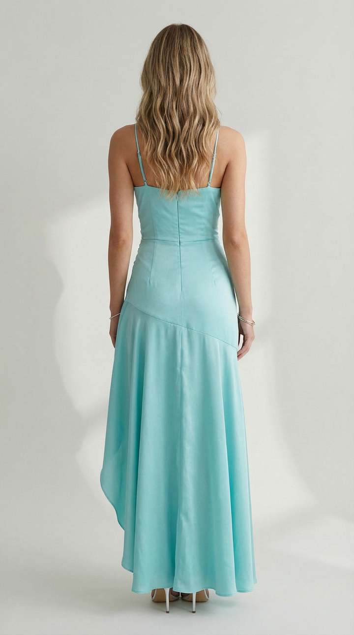 Amelia Flowing High-Low Maxi Dress