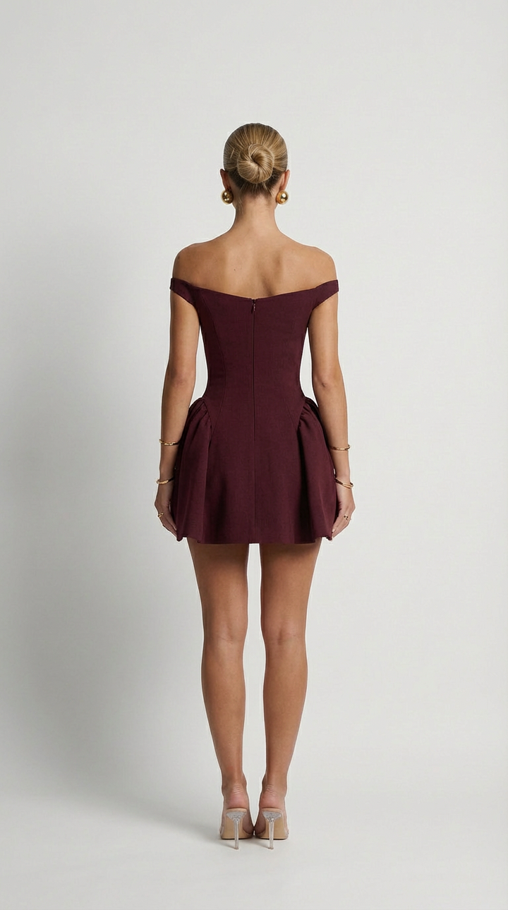 Vivienne Sculpted Off-Shoulder Mini Dress