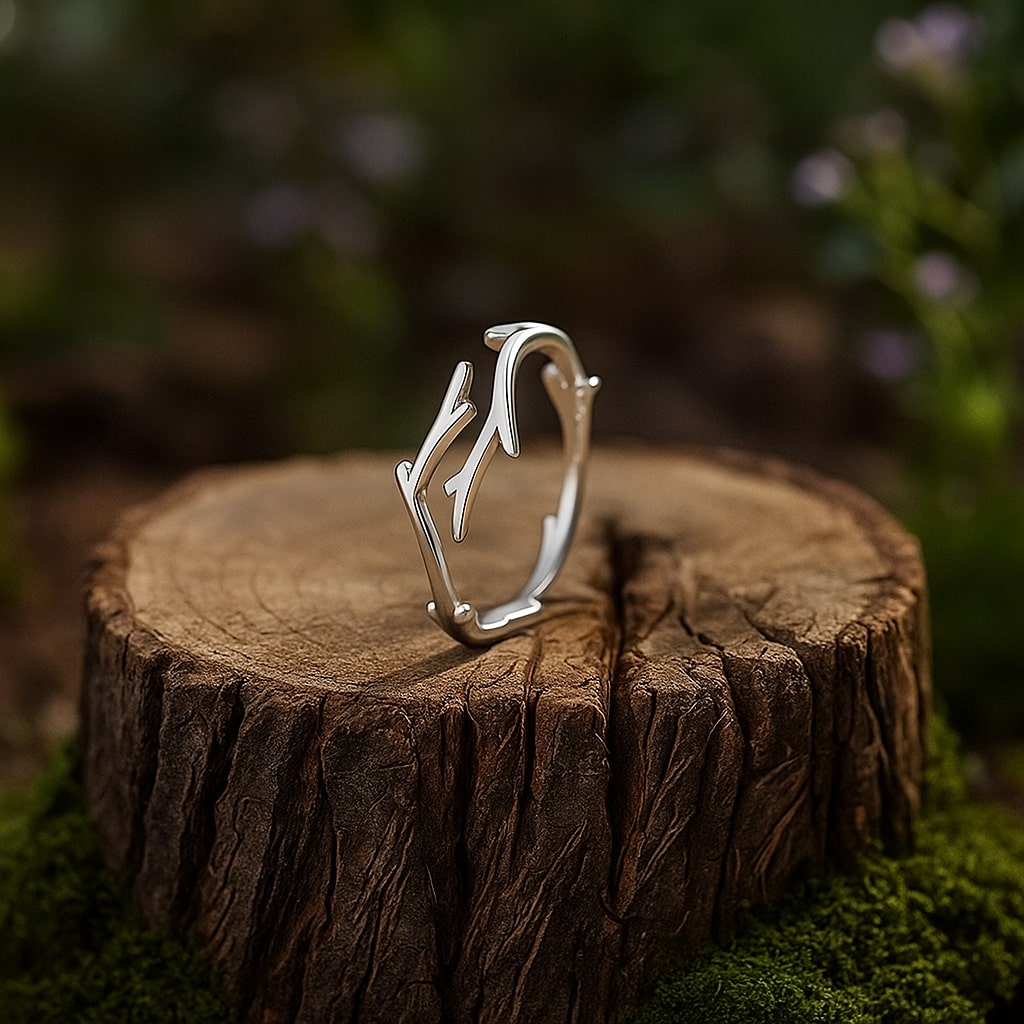 Adjustable Elegant Branch Ring" can be rewritten as "Elegant Adjustable Branch Ring.